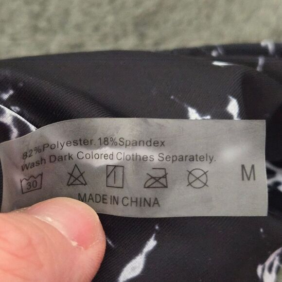 Zaful Marble Print Bikini Set Bandea Top High Waist Cheeky Bottoms Sz M … - Picture 7 of 7